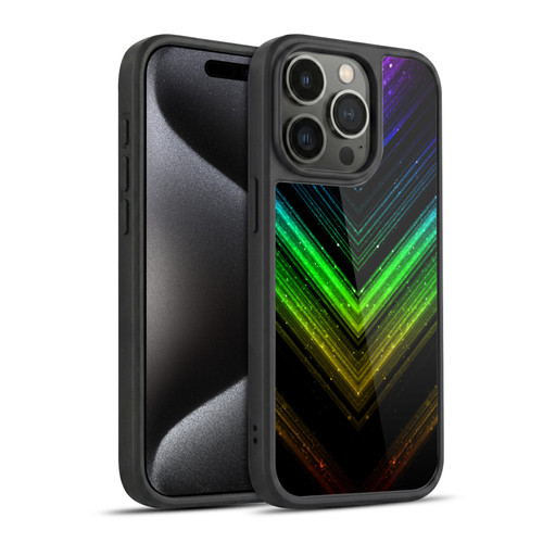 PLdesign Sparkly Metallic Rainbow Gel Armour Case For Apple iPhone 15 Pro