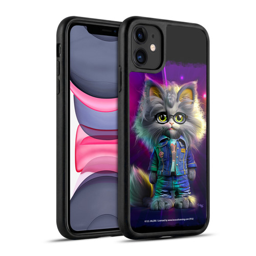 D.S. Valori Kitty And Puppy Kitty In Jeans Gel Armour Case For Apple iPhone 11