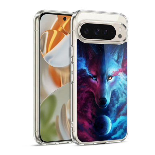 Jonas "JoJoesArt" Jödicke Wildlife Wolf Galaxy Soft Gel Case for Google Pixel 9 / Pixel 9 Pro