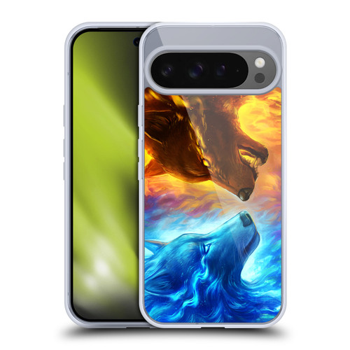 Jonas "JoJoesArt" Jödicke Wildlife Fire And Ice Soft Gel Case for Google Pixel 9 Pro XL