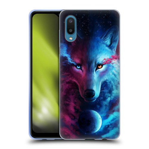 Jonas "JoJoesArt" Jödicke Wildlife Wolf Galaxy Soft Gel Case for Samsung Galaxy A02/M02 (2021)
