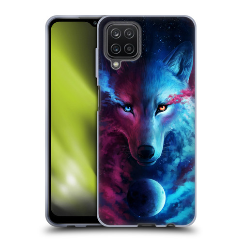 Jonas "JoJoesArt" Jödicke Wildlife Wolf Galaxy Soft Gel Case for Samsung Galaxy A12 (2020)