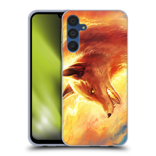 Jonas "JoJoesArt" Jödicke Wildlife Fire Fox Soft Gel Case for Samsung Galaxy A15 & MagSafe