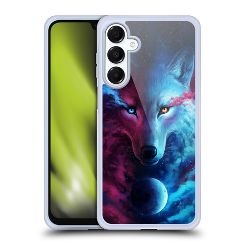Jonas "JoJoesArt" Jödicke Wildlife Wolf Galaxy Soft Gel Case for Samsung Galaxy A16 5G & MagSafe