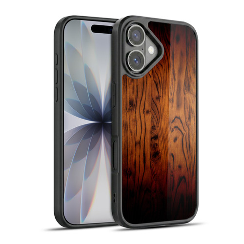 PLdesign Wood Prints Rustic Vintage Brown Burnt Gel Armour Case For Apple iPhone 17