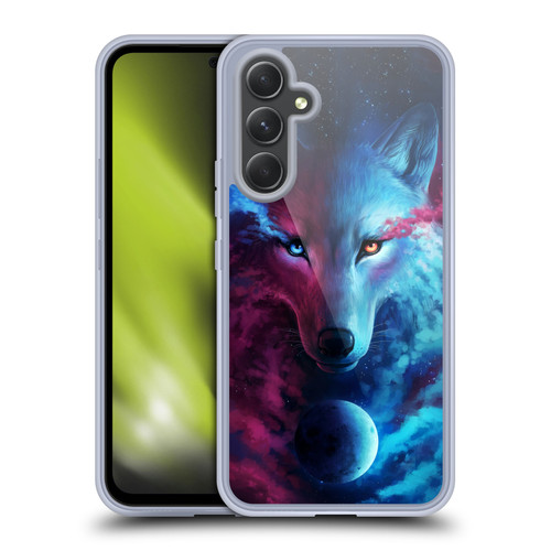 Jonas "JoJoesArt" Jödicke Wildlife Wolf Galaxy Soft Gel Case for Samsung Galaxy A54 5G