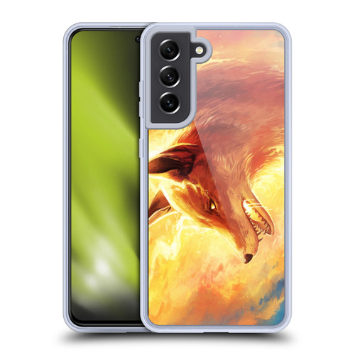 Jonas "JoJoesArt" Jödicke Wildlife Fire Fox Soft Gel Case for Samsung Galaxy S21 FE 5G & MagSafe