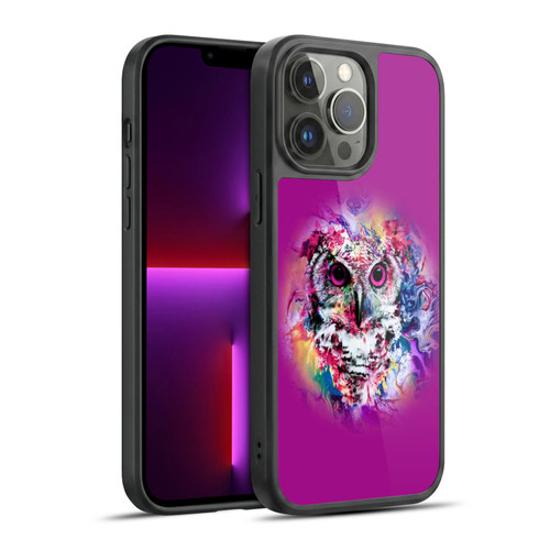 Riza Peker Animal Abstract Neon Owl Gel Armour Case For Apple iPhone 13 Pro Max