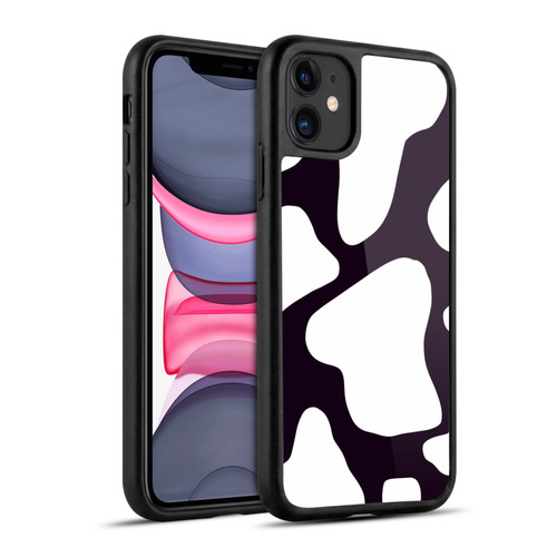 Grace Illustration Cow Prints Black And White Gel Armour Case For Apple iPhone 11