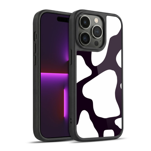 Grace Illustration Cow Prints Black And White Gel Armour Case For Apple iPhone 14 Pro