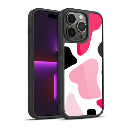 Grace Illustration Cow Prints Pink Gel Armour Case For Apple iPhone 14 Pro