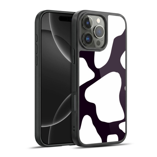 Grace Illustration Cow Prints Black And White Gel Armour Case For Apple iPhone 16 Pro Max