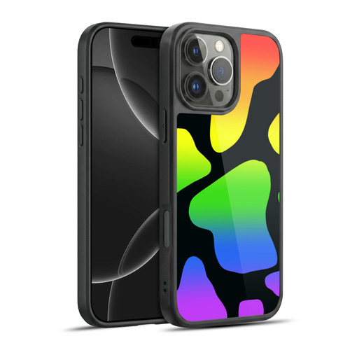 Grace Illustration Cow Prints Rainbow Gel Armour Case For Apple iPhone 16 Pro Max