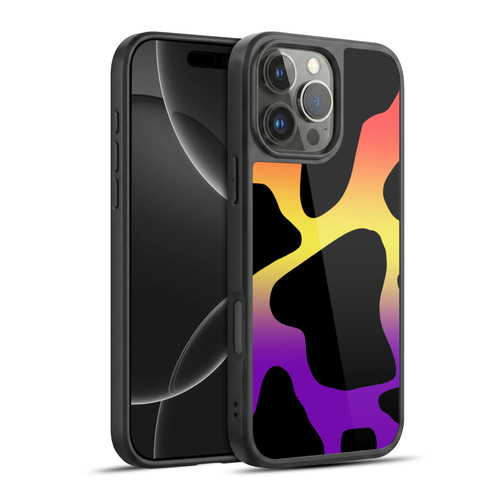 Grace Illustration Cow Prints Sunset Gel Armour Case For Apple iPhone 16 Pro Max