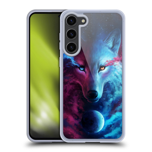 Jonas "JoJoesArt" Jödicke Wildlife Wolf Galaxy Soft Gel Case for Samsung Galaxy S23+ 5G & MagSafe