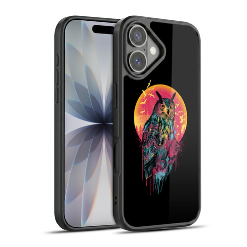 Riza Peker Animal Abstract Midnight Owl Gel Armour Case For Apple iPhone 17
