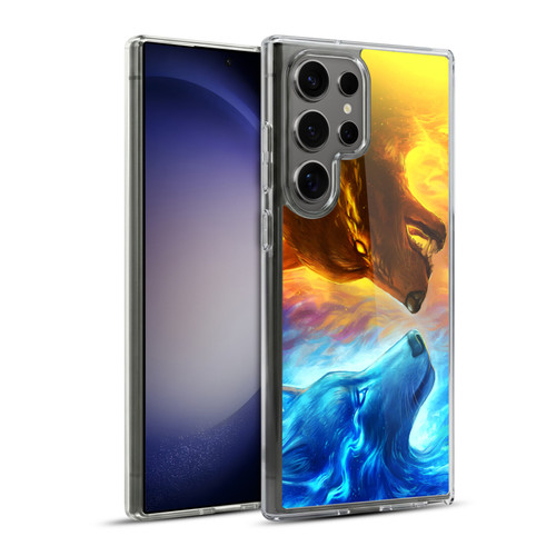 Jonas "JoJoesArt" Jödicke Wildlife Fire And Ice Soft Gel Case for Samsung Galaxy S23 Ultra 5G & MagSafe