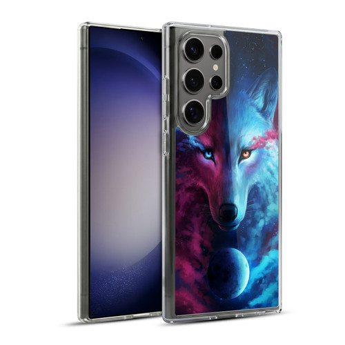 Jonas "JoJoesArt" Jödicke Wildlife Wolf Galaxy Soft Gel Case for Samsung Galaxy S23 Ultra 5G & MagSafe