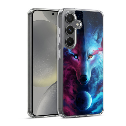 Jonas "JoJoesArt" Jödicke Wildlife Wolf Galaxy Soft Gel Case for Samsung Galaxy S24 5G & MagSafe