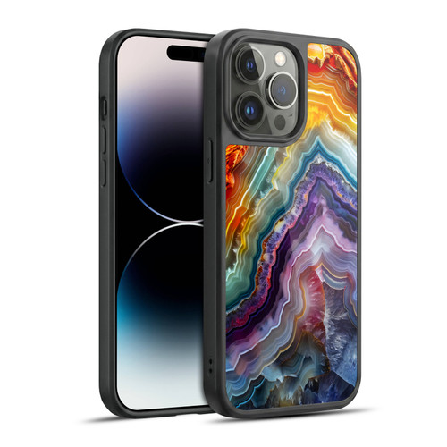 Haroulita Agates Stripes Gel Armour Case For Apple iPhone 14 Pro Max