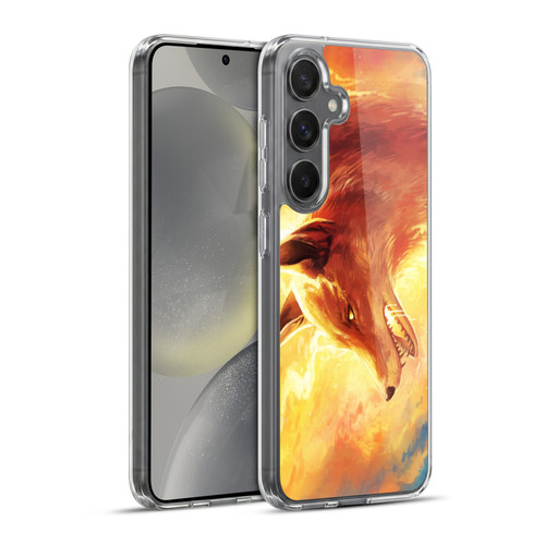 Jonas "JoJoesArt" Jödicke Wildlife Fire Fox Soft Gel Case for Samsung Galaxy S24+ 5G & MagSafe