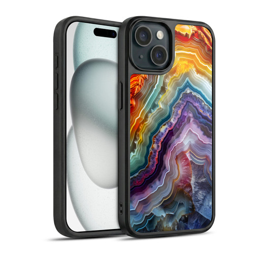 Haroulita Agates Stripes Gel Armour Case For Apple iPhone 15