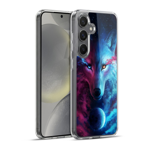Jonas "JoJoesArt" Jödicke Wildlife Wolf Galaxy Soft Gel Case for Samsung Galaxy S24+ 5G & MagSafe