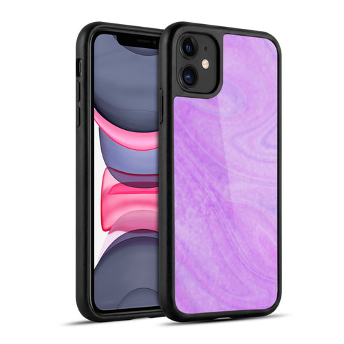 Suzan Lind Marble Swirls Purple Pink Gel Armour Case For Apple iPhone 11