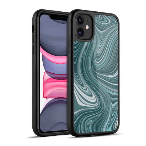 Suzan Lind Marble Swirls Teal Gel Armour Case For Apple iPhone 11