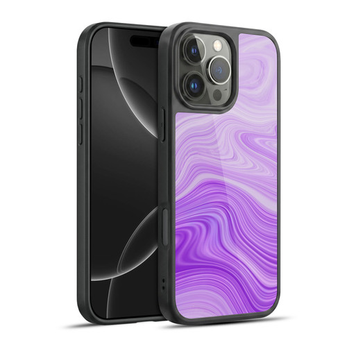Suzan Lind Marble Swirls Purple Gel Armour Case For Apple iPhone 16 Pro Max