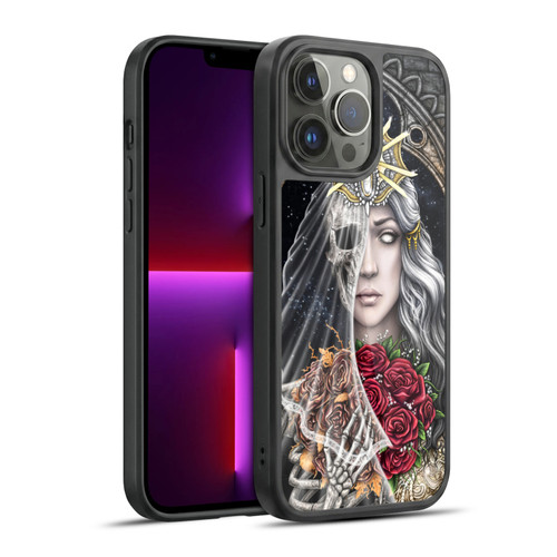 Sarah Richter Gothic Bride Half Skeleton With Roses Gel Armour Case For Apple iPhone 13 Pro Max