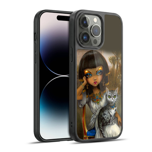 Strangeling Art Egyptian Girl with Cat Gel Armour Case For Apple iPhone 14 Pro Max