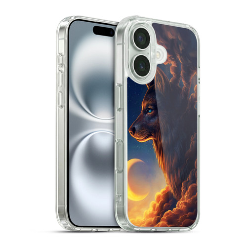 Jonas "JoJoesArt" Jödicke Wildlife 2 Golden Moon Soft Gel Case for Apple iPhone 16 & MagSafe