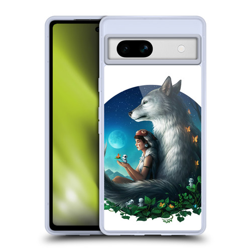 Jonas "JoJoesArt" Jödicke Wildlife 2 Wolf Princess Soft Gel Case for Google Pixel 7a