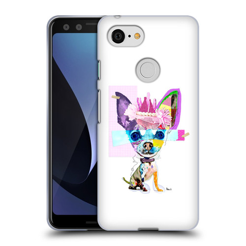 Michel Keck Animal Collage Chihuahua Soft Gel Case for Google Pixel 3