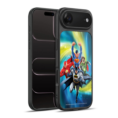 Justice League DC Comics Airbrushed Heroes Galaxy Gel Armour Case For Apple iPhone 17 Air