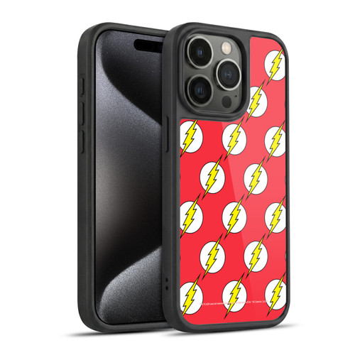 The Flash DC Comics Logo Pattern Gel Armour Case For Apple iPhone 15 Pro
