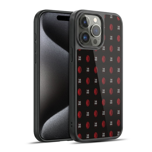 AC Milan Art Pattern Logo Gel Armour Case For Apple iPhone 15 Pro Max