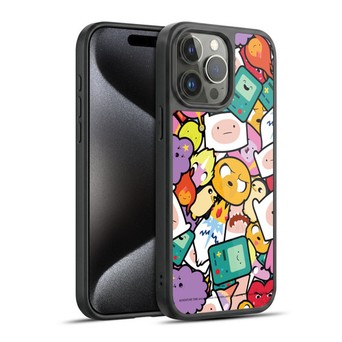 Adventure Time Graphics Pattern Gel Armour Case For Apple iPhone 15 Pro Max