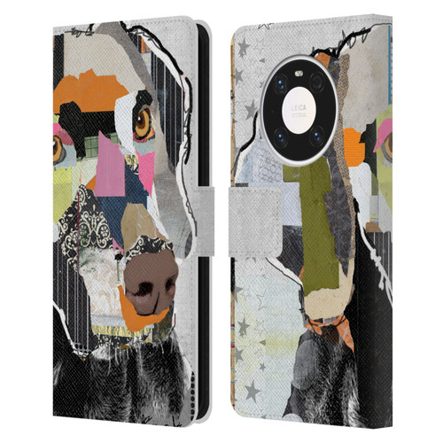 Michel Keck Dogs 2 Weimaraner Leather Book Wallet Case Cover For Huawei Mate 40 Pro 5G