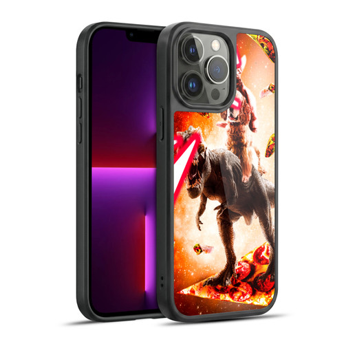 Random Galaxy Space Cat Dinosaur & Dog Lazer Eye Gel Armour Case For Apple iPhone 13 Pro Max