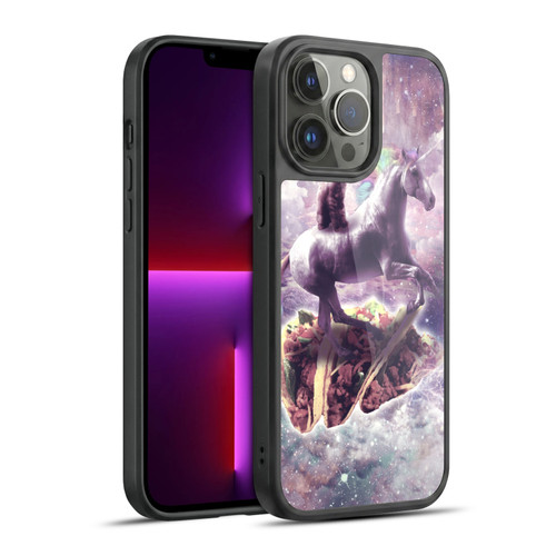 Random Galaxy Space Cat Dreamy Unicorn & Tacos Gel Armour Case For Apple iPhone 13 Pro Max