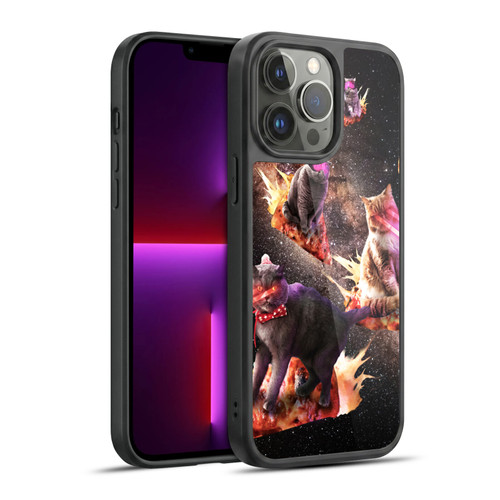 Random Galaxy Space Cat Fire Pizza Gel Armour Case For Apple iPhone 13 Pro Max