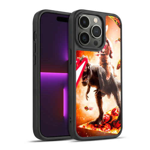 Random Galaxy Space Cat Dinosaur & Dog Lazer Eye Gel Armour Case For Apple iPhone 14 Pro