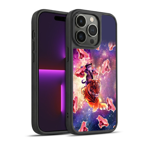 Random Galaxy Space Cat Tiger Unicorn With Bacons Gel Armour Case For Apple iPhone 14 Pro