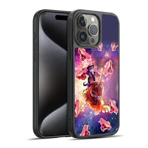 Random Galaxy Space Cat Tiger Unicorn With Bacons Gel Armour Case For Apple iPhone 15 Pro Max