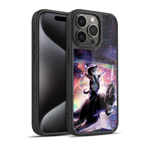 Random Galaxy Space Cat Dinosaur Unicorn Gel Armour Case For Apple iPhone 15 Pro