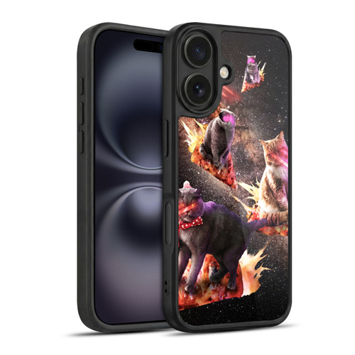 Random Galaxy Space Cat Fire Pizza Gel Armour Case For Apple iPhone 16