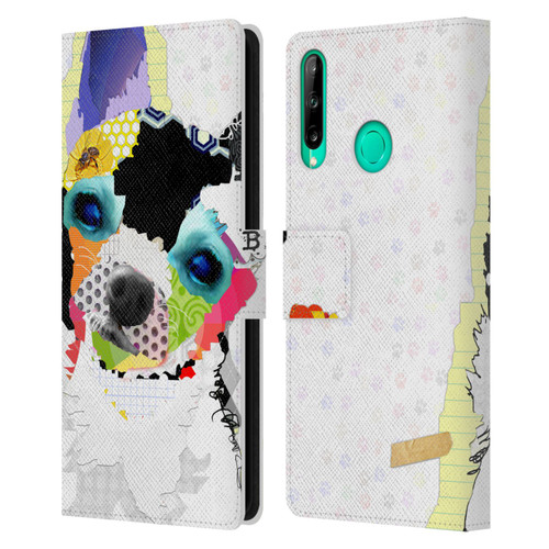 Michel Keck Dogs 2 Chihuahua Leather Book Wallet Case Cover For Huawei P40 lite E