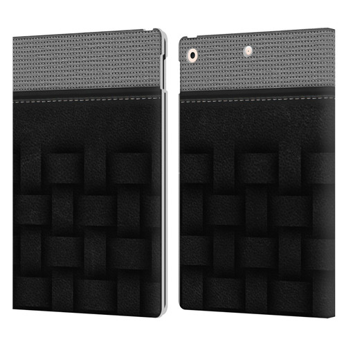 Alyn Spiller Luxury Charcoal Leather Book Wallet Case Cover For Apple iPad 10.2 2019/2020/2021